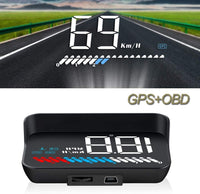 1 x RAW Customer Returns Head up display car HUD display OBD2 HUD display GPS, iKiKin 3.5 inch 8.9 cm head up display, speedometer, car tachometer, Water temperature Meter Motor speed safety alarms - RRP €34.99