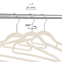 1 x RAW Customer Returns Blumtal clothes hangers 20 pieces - velvet clothes hangers 360 rotatable and resilient - space-saving and non-slip clothes hangers - white clothes hangers with velvet cover - velvet hangers - white clothes hangers - RRP €18.14