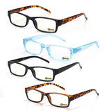 1 x Brand New LUFF Reading Glasses Men Women - Anti-Blue Light Lightweight Computers HD Reader Fashion Clear Eyeglasses 4 PACK - RRP €19.99