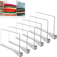 1 x RAW Customer Returns MSYU Pack of 6 Shelves Dividers Made of Transparent Acrylic for Closets, Clothes, Shoe Cabinets and Bedroom Organizer - RRP €20.4