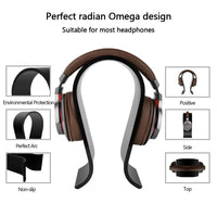 1 x RAW Customer Returns GEEKRIA Omega Acrylic Headphone Stand for Over-Ear Headphones, Gaming Headset Holder, Desk Hanger, Compatible with Sony, AKG, Sennheiser, JVC, Philips, Bang Olufsen Headsets Black  - RRP €32.27