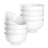 1 x RAW Customer Returns MALACASA, Regular Series, 8-piece porcelain cream white cereal bowl set, 420ml soup bowl, rice bowl, snack bowl, dessert bowl for salad, soups, ramen, fruit etc. 12.7x12.7x6.2cm - RRP €35.5