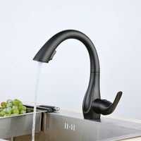 1 x RAW Customer Returns Kitchen Faucet, Black Kitchen Faucet with Pull Out Dual Spray Head, Cold and Hot Water Available - RRP €94.78