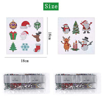 2 x Brand New MEZHEN 5D Diamond Painting Christmas Diamond Painting Sticker Christmas Tree Santa Claus Snowman Reindeer Diamond Painting Children Christmas Decoration Paintings with Beads - RRP €40.8