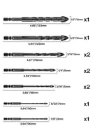 1 x RAW Customer Returns Tile drill, Lytool 10 pcs. glass drill stone drill bit set with hexagon shaft universal drill for metal brick glass plastic wood, 3-12 mm - RRP €16.13