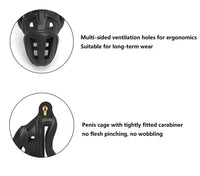 1 x RAW Customer Returns SeLgurFos Chastity Belt for Men, 3D Resin Chastity Cage Male Penis Cage with 4 Cock Rings, Bondage Chastity Cage Fetish Sex Toy for Men Black, Curved ring  - RRP €26.4