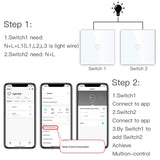 1 x RAW Customer Returns BSEED Smart Alexa Light Switch 1 Compartment 2 Way Wifi Smart Light Switch Works with Amazon Alexa and Google Home, Glass Touch Screen Switch White 2 Pack Requires Neutral Wire  - RRP €39.6