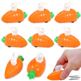 20 x Brand New Luclay Wind-up Bunnies 8PCS Wind-up Car Set Easter Bunnies with Carrots Easter Decoration Easter Gifts for Children Toy Car for Boys Girls from 1 2 3 4 5 6 Years - RRP €120.8