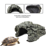 1 x RAW Customer Returns Fish Hiding Cave Aquarium Turtle Reptile Basking Hide Habitat Shelter Reptile Cave Huts Hiding Places for Aquarium Terrarium Decoration Ornament Non-Toxic Large Turtle Cave  - RRP €19.87