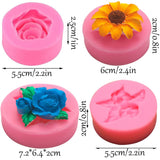 5 x Brand New YGCHEN Silicone Mold Flower Silicone Molds Fondant Rose Silicone Molds 3D Sunflower Silicone Mold Fondant Flower Mold Casting Mold Silicone Cake Mold Ice Cube Mold Chocolate Molds 4 Pieces  - RRP €102.0