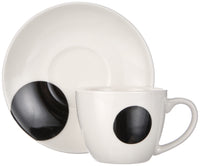 1 x RAW Customer Returns Tognana Set 6 espressotass.mu Graphic New Bone China, 80 cc, height 6 cm, Cubic Centimeters, New Bone China, White - RRP €18.68