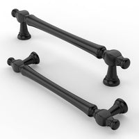 1 x RAW Customer Returns FURNIWARE 10 pieces cabinet handles, matt black furniture handle 128 mm hole spacing drawer handle, drawer handles for doors, kitchens, chests, dressers, cupboards - RRP €32.71