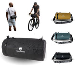 1 x RAW Customer Returns MONSTERANDO bicycle handlebar bag and shoulder bag Travel-Monster sustainably recycled PET waterproof athleisure gym sports bag with crossbody strap, bicycle bag for MTB 5L black - RRP €31.15