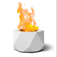 5 x Brand New Portable Bio Ethanol Fireplace Bioethanol Table Fireplace Table Fire Indoor Outdoor with Stainless Steel Combustion Chamber, White B  - RRP €95.8