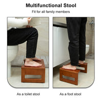 1 x RAW Customer Returns StrongTek Bamboo Toilet Stool Folding Squatting Poop Stool Heavy Duty Hinged Accessories Good for Gut Health, Constipation and Hemorrhoids - RRP €42.23