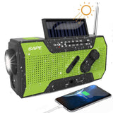 1 x RAW Customer Returns UNIQUEBELLA Solar Radio, Portable Emergency Radio with Crank, 8000mAh Rechargeable Dynamo Power Bank, AM FM Weather Construction Site Radio, LED Flashlight, Reading Lamp, SOS, Compass Camping Outdoor - RRP €26.99