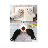 51 x Brand New Bkrdty Winter Warm Knitted Gloves Women Half Finger Convertible Mitten Fingerless Gloves with Buttoned Thumb Cover for Women Girls - RRP €662.49