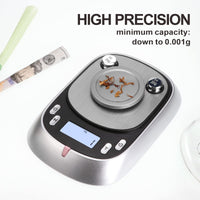 1 x RAW Customer Returns ACCT Milligram Scale, 50g-0.001g, 7 Units, High Precision Scale with LCD Backlight, Mini Gram Scale with Tare Function, mg Scale for Powder, Gold, Jewelry Batteries Included  - RRP €30.24