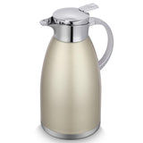 1 x RAW Customer Returns 2.3 liter stainless steel insulated jug, teapot, double layer vacuum coffee pot, stainless steel thermos flask, thermos flask coffee tea golden  - RRP €18.14