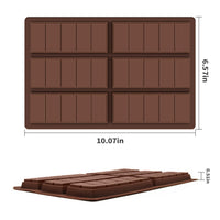 17 x Brand New JUSONEY 2 Pack Chocolate Mold for 6 Blocks Chocolate BPA Free Silicone Molds for Wickless Wax Melt Candles Chocolate Baking Molds Form 2  - RRP €186.83