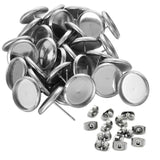 1 x RAW Customer Returns 40pcs 12mm Stainless Steel Stud Earring Bezel Setting for Jewelry Making with 40pcs Surgical Steel Earring Backs 9851  - RRP €11.09