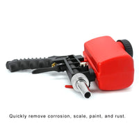 1 x RAW Customer Returns QWORK Sandblasting Gun, Pneumatic Gun, for Automotive Maintenance for Rust, Paint, Red - RRP €18.61