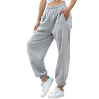 1 x RAW Customer Returns Nuofengkudu Women s Harem Jogger Pants Warm Sweatpants with Big Pockets High Waist Loose Long Elastic Ankle Classic Baggy Fitness Winter Sports Running Trousers Home Fleece-Grey,M  - RRP €26.21