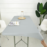 1 x RAW Customer Returns Tablecloth Rectangular,Fitted Tablecloth,Elastic Tablecloth,Wipeable Tablecloth,Tablecloth for Outdoor,Patio,Kitchen and Dining Room,Gray,6FT 183x75CM - RRP €39.95