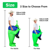 1 x RAW Customer Returns VICBAY Inflatable Costume Alien Green Funny Inflating Suit Fancy Dress Cosplay Adults Children for Halloween Cosplay Party Children  - RRP €29.99