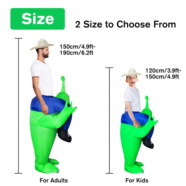 1 X Raw Customer Returns Vicbay Inflatable Costume Alien Green Funny I 