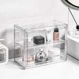 1 x RAW Customer Returns Siyecioa display case, acrylic display case, glass display case, small display case with door for action figures toys, mini figures, collectible figures, self-assembly with 2 layers 27 22 13cm  - RRP €19.67