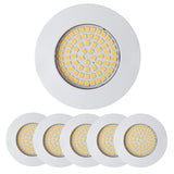 1 x Brand New HCFEI LED recessed spotlight ultra flat 400 lumens 3.5W 230V Housing round White matt 6 pieces - warm white  - RRP €22.99