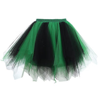 1 x Brand New Flovel St. Patrick s Day Tutu Skirt Layered Ballet Skirt Green Elastic Costume Skirt for Women and Girls Black with Green  - RRP €23.64