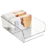 1 x RAW Customer Returns mDesign large storage box ideal for kitchen storage, in the kitchen cupboard or as a refrigerator box 4 pieces, transparent - RRP €35.99