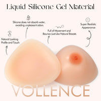 1 x RAW Customer Returns Vollence Triangle C Cup Silicone Breast Forms Silicone Breast Breast Forms Fake Breasts False Breasts Artificial for Mastectomy Prosthesis Transvestites Crossdressers - RRP €42.99