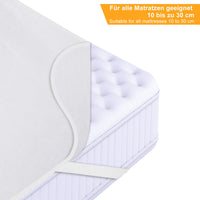 1 x RAW Customer Returns Mattress protector 160x200 cm Molton - Made of 100 cotton, breathable, comfortable mattress topper white - RRP €25.49