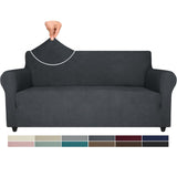 1 x RAW Customer Returns Ystyle stretch sofa cover, sofa cover 3 seater, sofa protector non-slip, elastic couch cover with armrests, sofa cover sofa cover Koltuk rt s sofa throw couch throw, dark grey - RRP €37.21