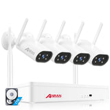 1 x RAW Customer Returns ANRAN 2K HD 3MP surveillance camera set outdoor WiFi, 8CH 5MP NVR with 4X 3MP cameras, 30m HD night vision and motion detection, two-way audio, 24 7 recording with 1TB hard drive - RRP €289.99