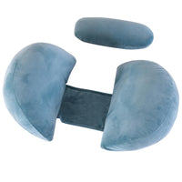 1 x RAW Customer Returns MINGPINHUIUS Pregnancy Pillow Nursing Pillow, U-shaped Pregnancy Pillow, Side Sleeper Pillow with Removable and Washable Cover, Support for Back, Stomach, Hips, Legs Blue  - RRP €32.26