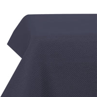 1 x RAW Customer Returns Tablecloth linen look water-repellent lotus effect stain protection easy-care washable dirt-repellent table linen soft wrinkle-free decorative 150 260cm navy blue - RRP €27.99