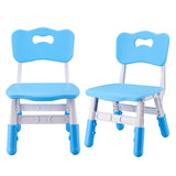 1 x RAW Customer Returns E-Solem Adjustable Kids Chairs 3-Level Height, Durable Chairs Indoor or Outdoor for Kids Ages 2-6, Toddler Desk Chair for Daycare, Classroom, Home 2 Chairs Blue  - RRP €23.4