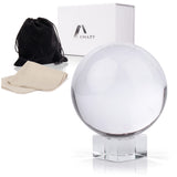 1 x RAW Customer Returns AMAZY glass ball photography 100mm 10cm lens ball with crystal stand, bag, microfiber cloth, box crystal ball for photographers, for taking photos photo ball K9 crystal for pictures, mirror images - RRP €25.58