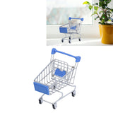 1 x RAW Customer Returns Mini supermarket trolley, mini shopping trolley, supermarket toy shopping trolley for dollhouse decoration, for children s gifts models - RRP €11.69