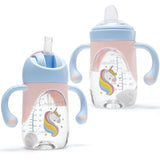 1 x RAW Customer Returns Baby Sippy Cup with Straw for Baby 6-12 Months - Space Rocket - RRP €30.0