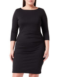 1 x RAW Customer Returns KAFFE Dress KAsara Ladies Dress Slim Fit Festive Elegant Cocktail 3 4 Sleeve Black Deep XL - RRP €63.5