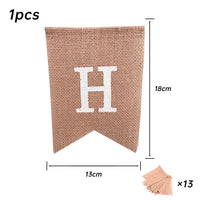 1 x RAW Customer Returns Happy Birthday Banner Banner, Burlap Banner Flag, Happy Birthday Banner for Wedding, Baby Shower, Birthday, Party and Holidays - RRP €28.8