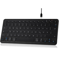 3 x RAW Customer Returns Qulose Wireless Bluetooth Keyboard, Rechargeable Mini Keyboard Type-C, Wireless Keyboard, Ultraslim Ergonomic Design, German QWERTZ Layout, for Android iOS Windows 11 10 8 - RRP €60.48