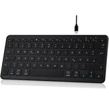 6 x RAW Customer Returns Qulose Wireless Bluetooth Keyboard, Rechargeable Mini Keyboard Type-C, Wireless Keyboard, Ultraslim Ergonomic Design, German QWERTZ Layout, for Android iOS Windows 11 10 8 - RRP €120.96