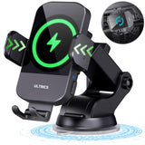 1 x RAW Customer Returns ULTRICS Fast Wireless Charger Car, Car Phone Holder with Charging Function, Automatic Induction Car Charger Compatible with iPhone 12 13 Pro Max 13 Pro 11 Mini XS XR, Galaxy S21 S20 Note 20 - RRP €27.99