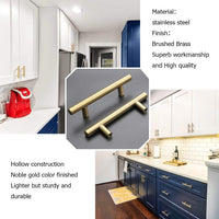 1 x RAW Customer Returns goldenwarm 10 pieces furniture handles 160mm hole spacing gold cabinet handles gold door handles gold -LS201GD160 furniture handles gold handles for kitchen cabinets gold furniture handles stainless steel 160mm - RRP €23.69